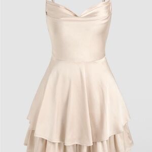 Cider Strapless Cream Dress